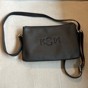 Thirty One Black Leather Crossbody